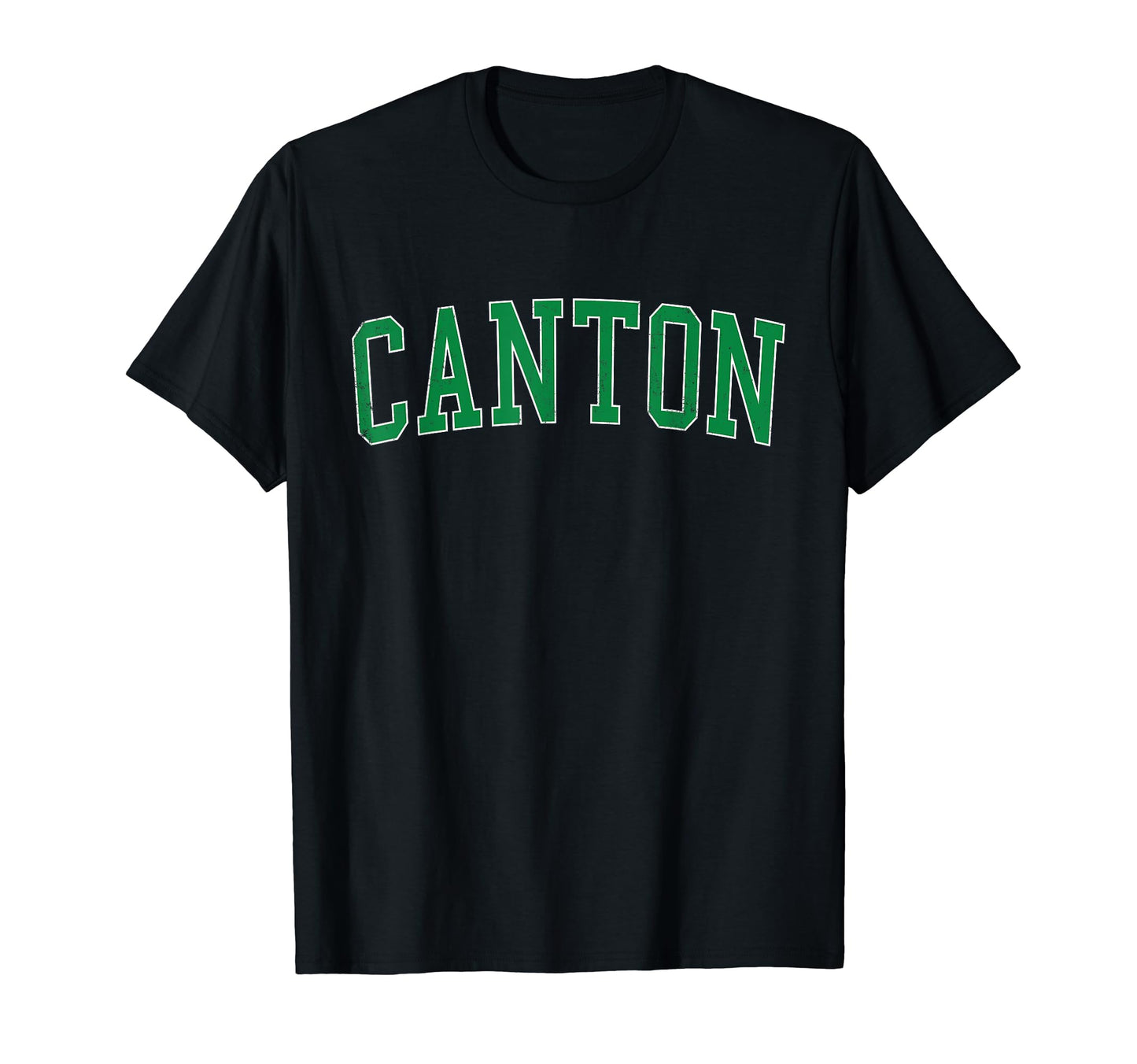 Canton Il Distressed Green Varsity T-Shirt - Fun Novelty Design for Adults - T-Shirt, Sweatshirt, Hoodie