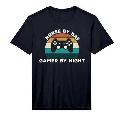 Mens Funny Nurse Day Gamer Night T-Shirt - Streetwear Style for Adults - T-Shirt, Sweatshirt, Hoodie