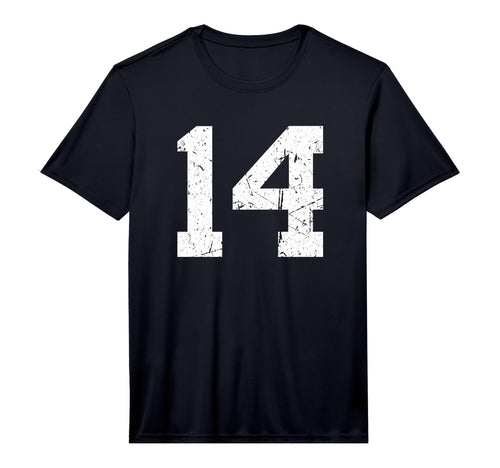 White Sports Team Number 14 T-Shirt - Fun Novelty Design Men Women - T-Shirt, Sweatshirt, Hoodie