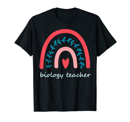 Biology Teacher Rainbow Boho T-Shirt - Casual Everyday Wear Men Women - T-Shirt, Sweatshirt, Hoodie