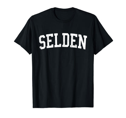 Selden Ny Distressed White Varsity T-Shirt - Casual Everyday Wear Men Women - T-Shirt, Sweatshirt, Hoodie