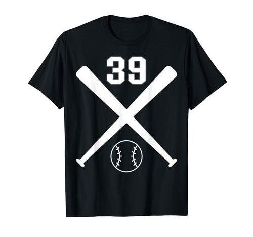 Baseball Softball Number 39 T-Shirt - Custom Art Print for Adults - T-Shirt, Sweatshirt, Hoodie