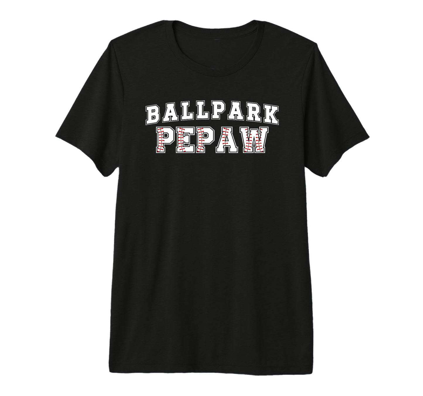 Mens Ballpark Pepaw Baseball Pepaw T-Shirt - Custom Art Print Men Women - T-Shirt, Sweatshirt, Hoodie