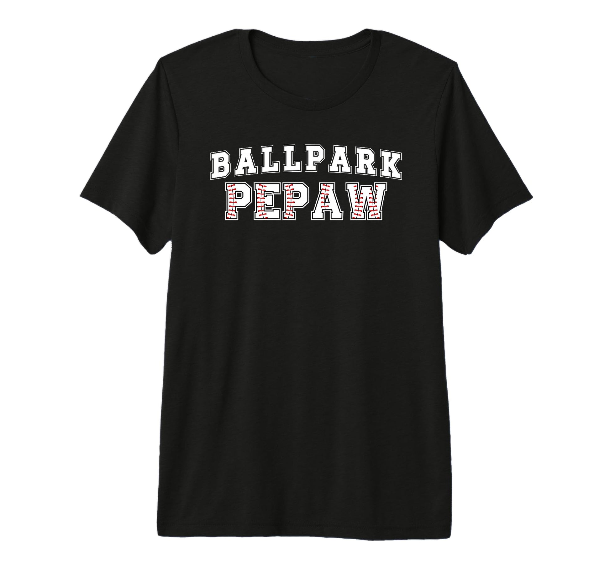 Mens Ballpark Pepaw Baseball Pepaw T-Shirt - Custom Art Print Men Women - T-Shirt, Sweatshirt, Hoodie