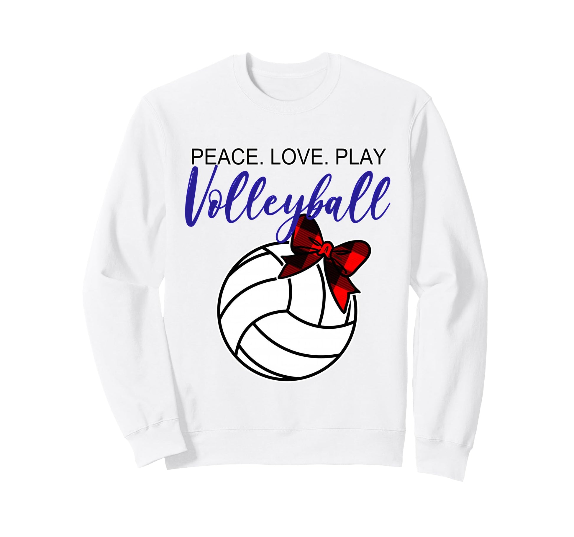 Volleyball Teen 10 12 Peace Love Sweatshirt - Trendy Graphic Unisex - T-Shirt, Sweatshirt, Hoodie