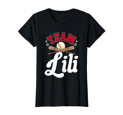 Team Lili Mothers Day Baseball T-Shirt - Unique Graphic for Adults - T-Shirt, Sweatshirt, Hoodie