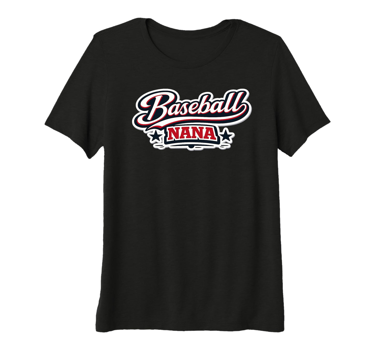 Womens Baseball Nana Script Red T-Shirt - Minimalist Print for Adults - T-Shirt, Sweatshirt, Hoodie