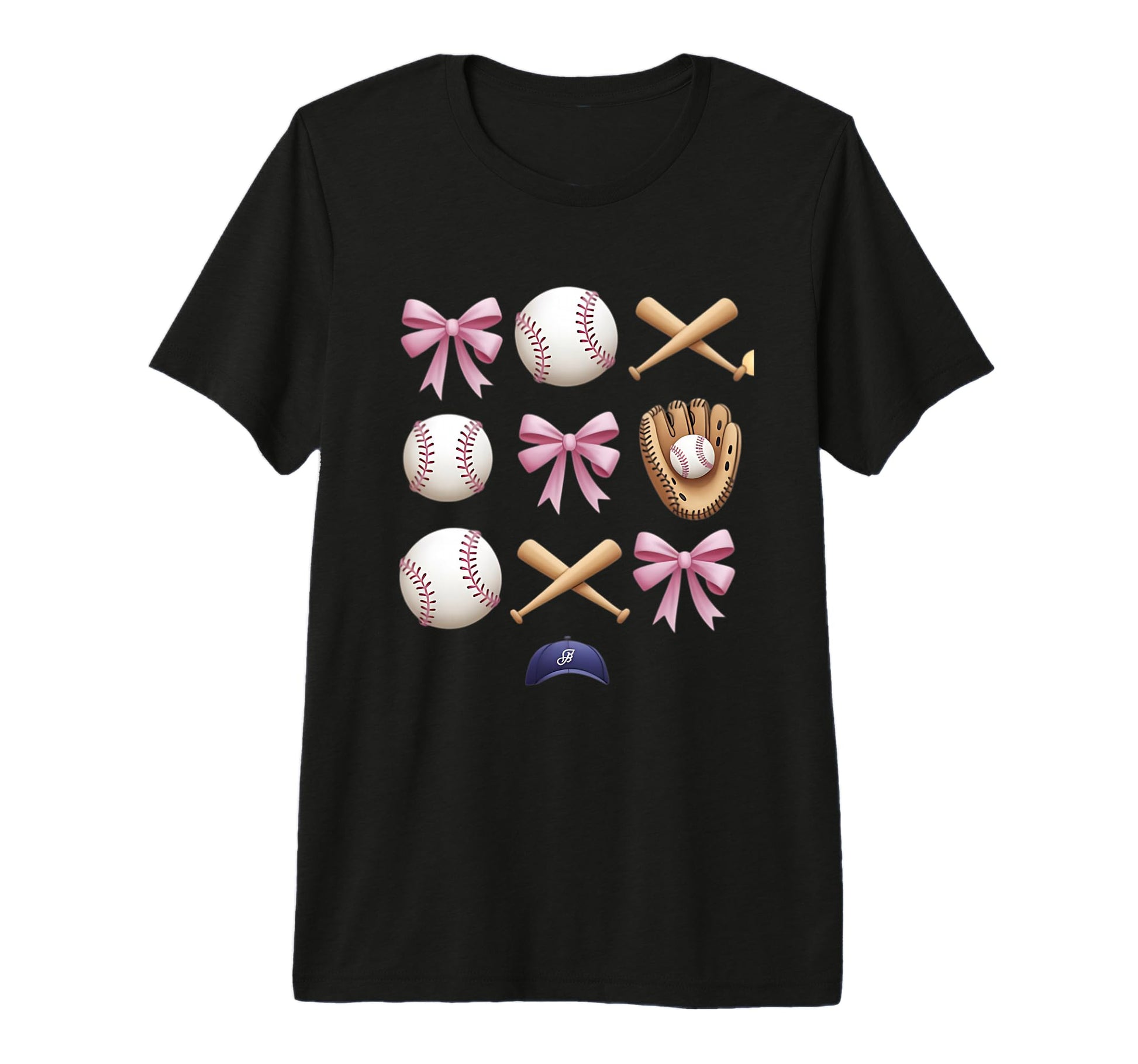 Baseball Coquette Bow Mom Sister Tri Blend T-Shirt - Trendy Graphic Unisex - T-Shirt, Sweatshirt, Hoodie