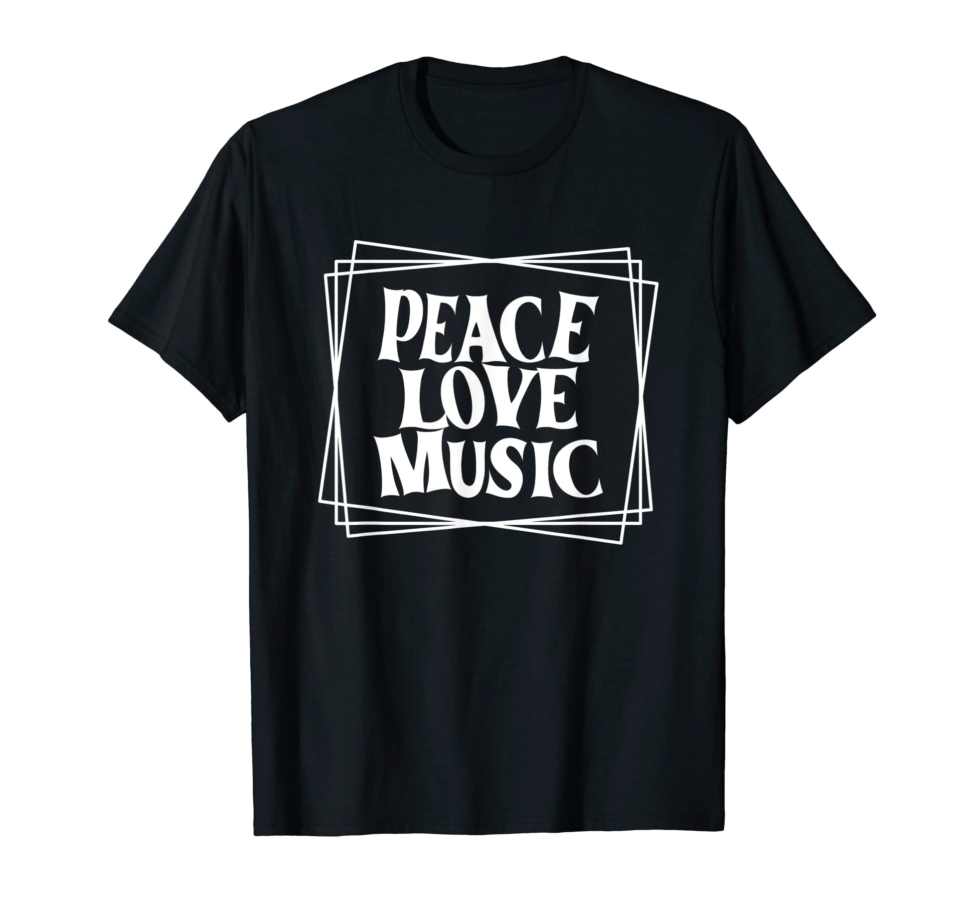Peace Love Music T-Shirt - Fun Novelty Design Unisex - T-Shirt, Sweatshirt, Hoodie