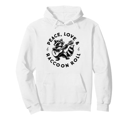 Raccoon Rock And Roll Music Raccoon Hoodie - Streetwear Style for Adults - T-Shirt, Sweatshirt, Hoodie