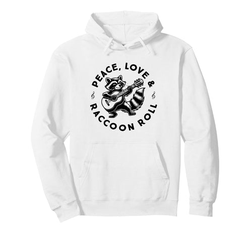 Raccoon Rock And Roll Music Raccoon Hoodie - Streetwear Style for Adults - T-Shirt, Sweatshirt, Hoodie