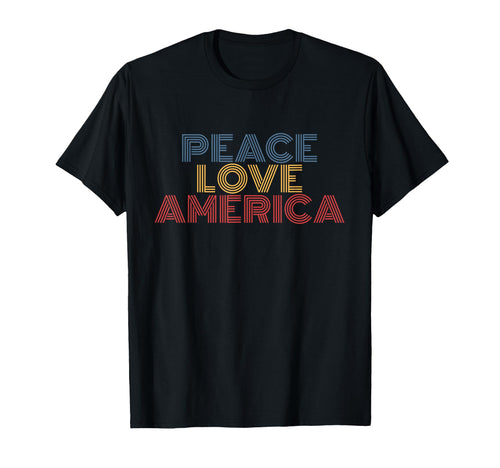 Peace Love America T-Shirt - Custom Art Print for Adults - T-Shirt, Sweatshirt, Hoodie