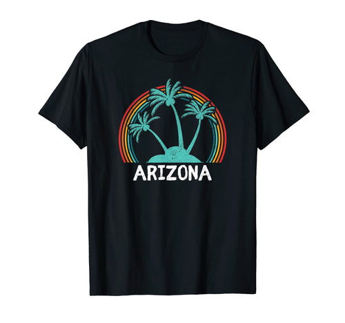 Arizona Palm Trees Rainbow T-Shirt - Casual Everyday Wear for Adults - T-Shirt, Sweatshirt, Hoodie