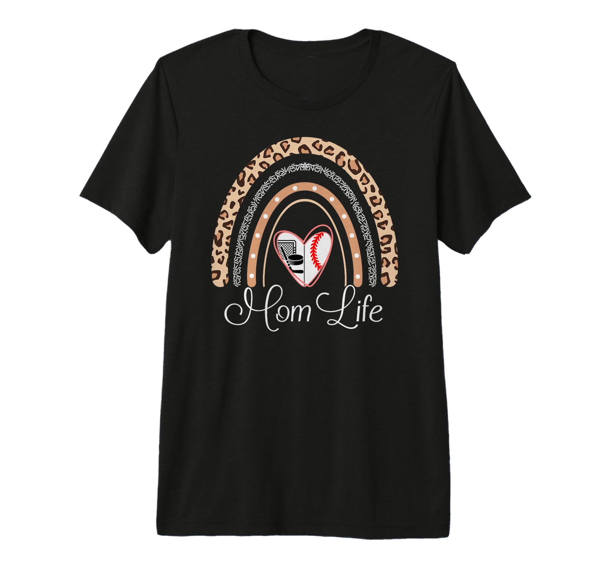 Mom Life Boho Rainbow Funny Baseball T-Shirt - Unique Graphic Unisex - T-Shirt, Sweatshirt, Hoodie