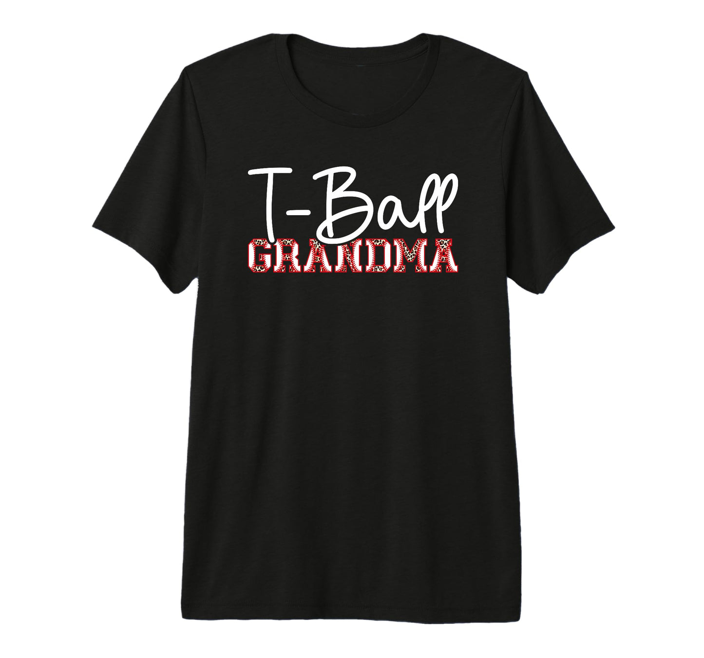 T Ball Grandma Leopard Baseball T Ball T-Shirt - Novelty Apparel Men Women - T-Shirt, Sweatshirt, Hoodie