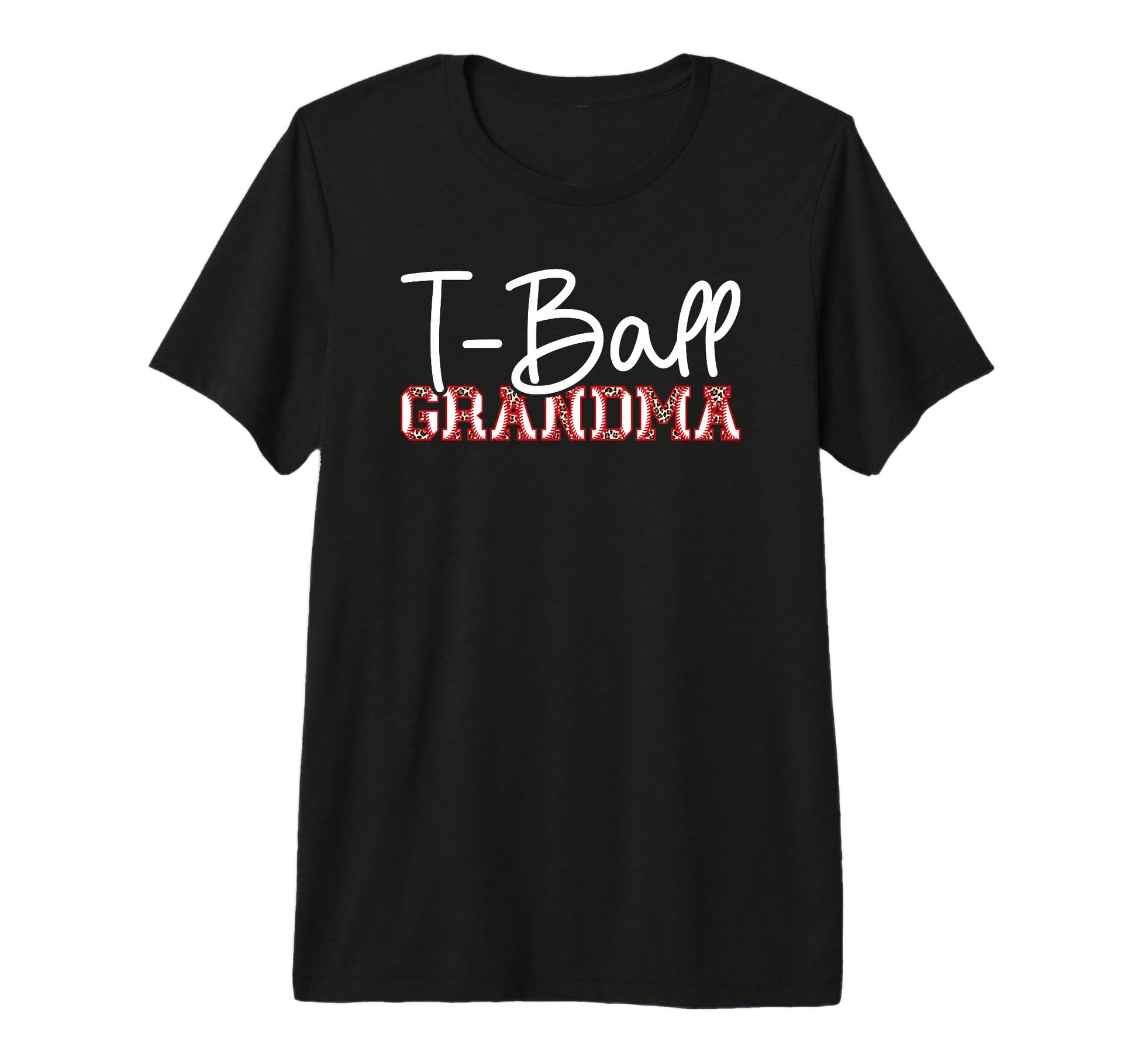 T Ball Grandma Leopard Baseball T Ball T-Shirt - Novelty Apparel Men Women - T-Shirt, Sweatshirt, Hoodie