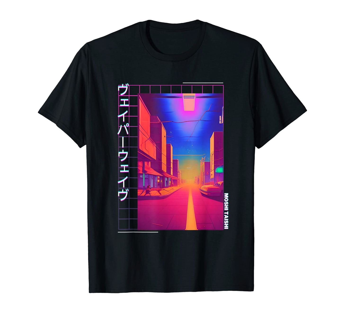 90S Synthwave Japanese Vaporwave Art T-Shirt - Minimalist Print for Adults - T-Shirt, Sweatshirt, Hoodie