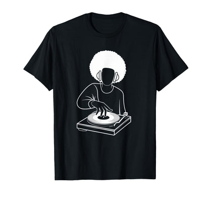 Raised Old School Hip Hop Dj Turntable T-Shirt - Custom Art Print Unisex - T-Shirt, Sweatshirt, Hoodie