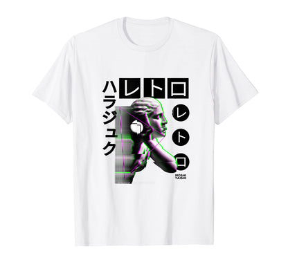 Vaporwave Statue Aesthetic Art Glitch T-Shirt - Custom Art Print Men Women - T-Shirt, Sweatshirt, Hoodie