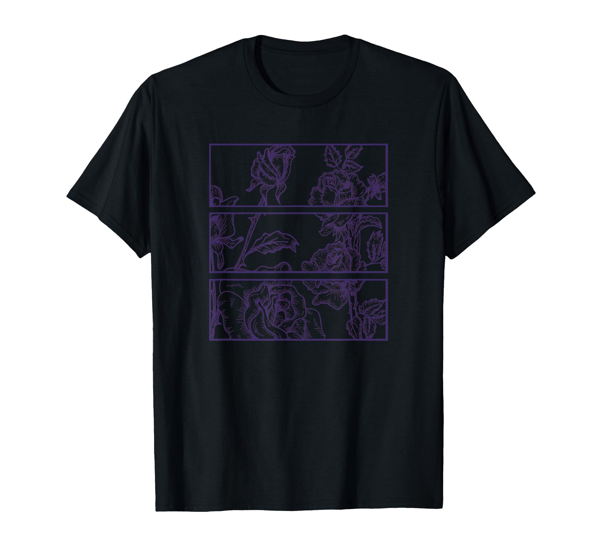 Purple Roses Aesthetic Soft Grunge Pastel T-Shirt - Graphic Print Unisex - T-Shirt, Sweatshirt, Hoodie