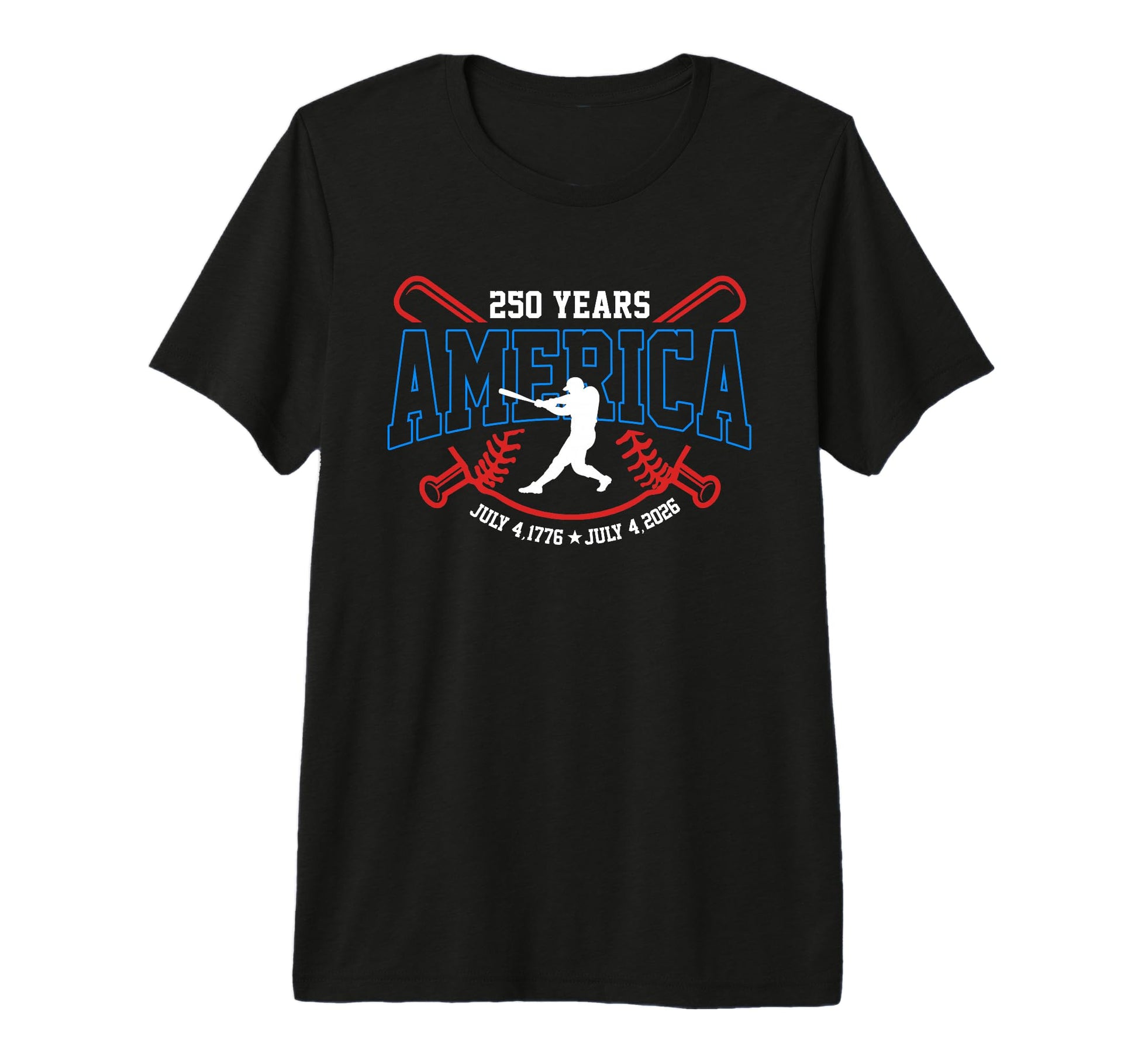 250 Years Us Flag Baseball Lover T-Shirt - Aesthetic Graphic Men Women - T-Shirt, Sweatshirt, Hoodie