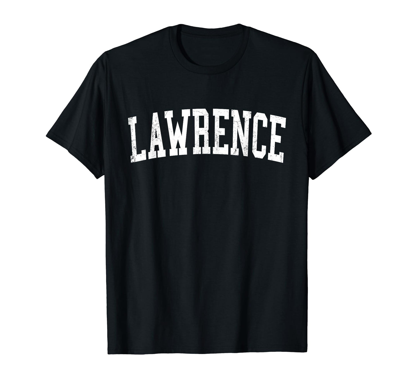 Lawrence Ks Distressed White Varsity T-Shirt - Streetwear Style for Adults - T-Shirt, Sweatshirt, Hoodie