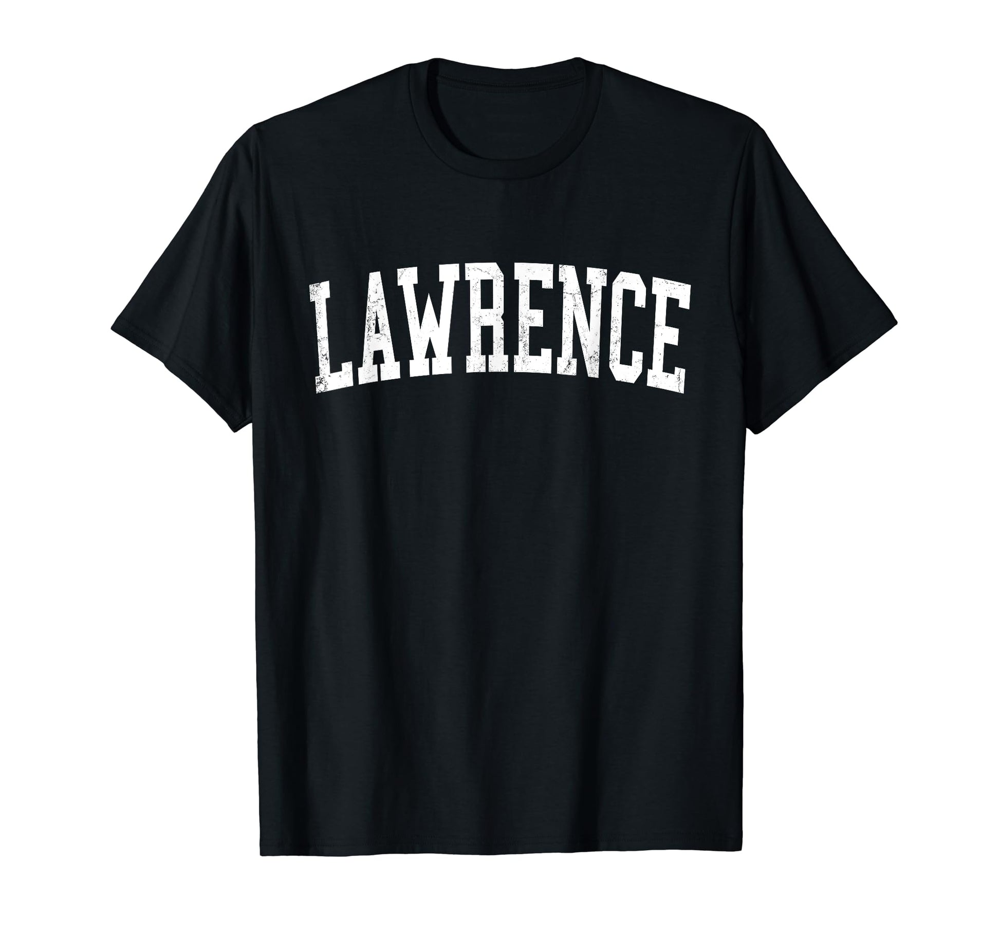 Lawrence Ks Distressed White Varsity T-Shirt - Streetwear Style for Adults - T-Shirt, Sweatshirt, Hoodie