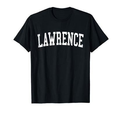 Lawrence Ks Distressed White Varsity T-Shirt - Streetwear Style for Adults - T-Shirt, Sweatshirt, Hoodie