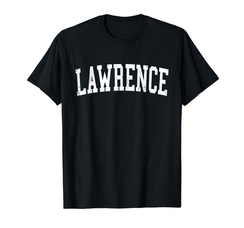Lawrence Ks Distressed White Varsity T-Shirt - Streetwear Style for Adults - T-Shirt, Sweatshirt, Hoodie