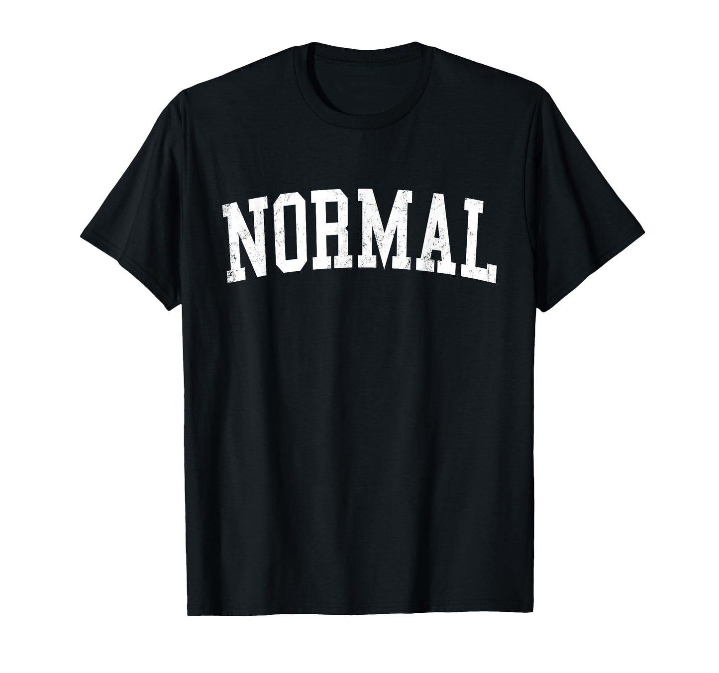 Normal Il Distressed White Varsity T-Shirt - Minimalist Print Men Women - T-Shirt, Sweatshirt, Hoodie