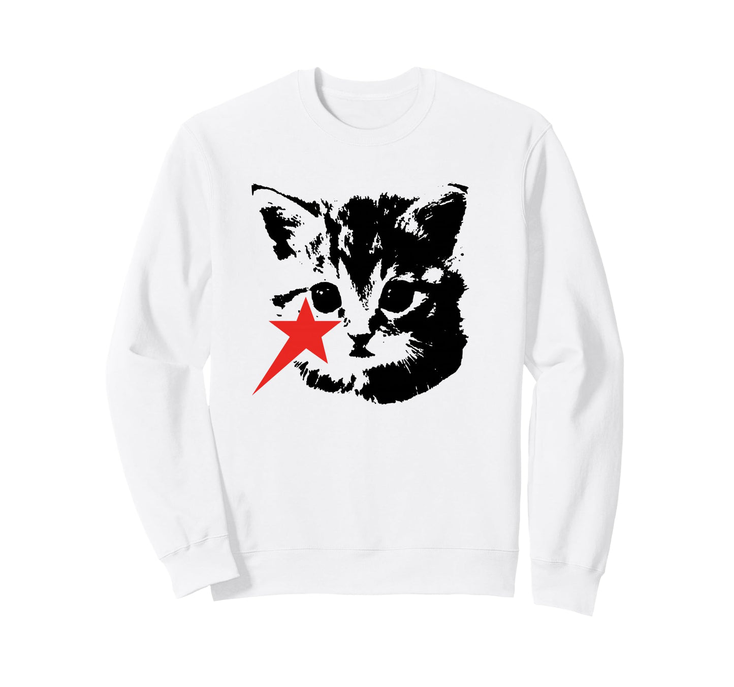 Y2K Cat Punk Rock Kitten Grunge Sweatshirt - Novelty Apparel for Adults - T-Shirt, Sweatshirt, Hoodie