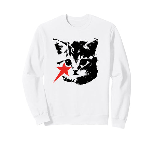 Y2K Cat Punk Rock Kitten Grunge Sweatshirt - Novelty Apparel for Adults - T-Shirt, Sweatshirt, Hoodie