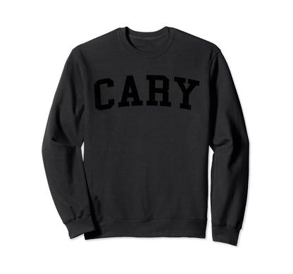 Cary Nc Distressed Black Varsity Sweatshirt - Unique Graphic Unisex - T-Shirt, Sweatshirt, Hoodie