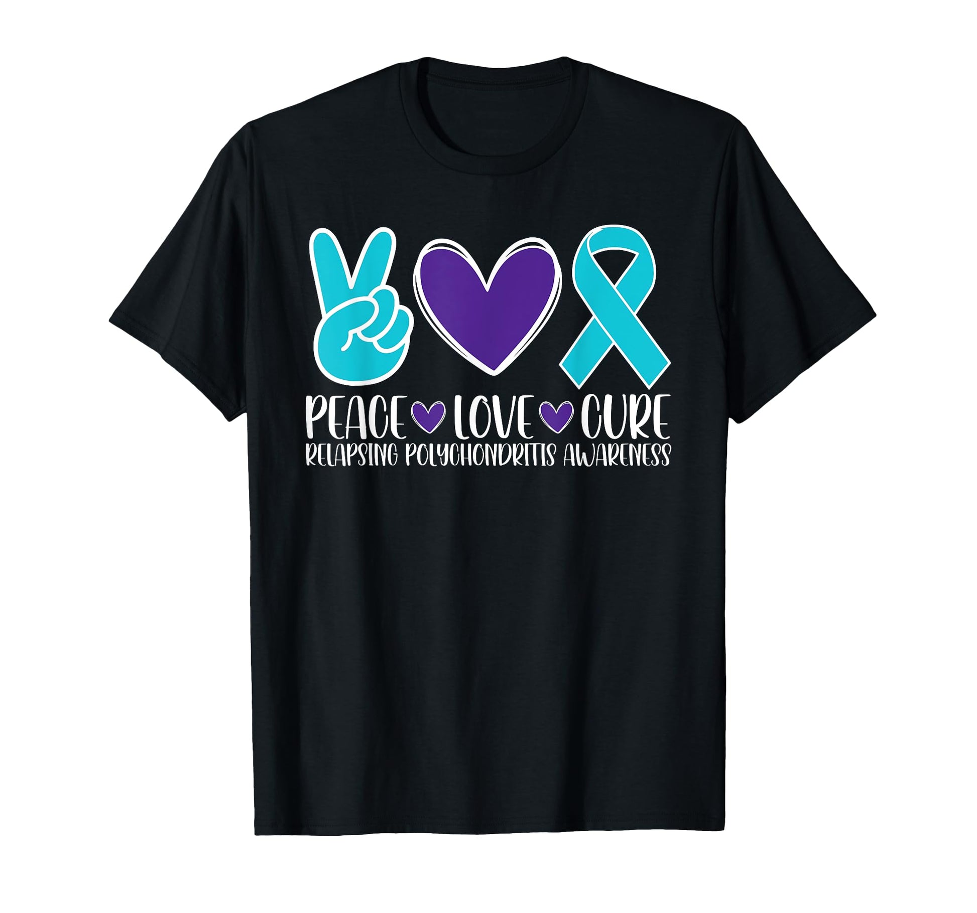 Relapsing Polychondritis Awareness Peace T-Shirt - Trendy Graphic Unisex - T-Shirt, Sweatshirt, Hoodie