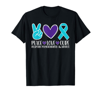 Relapsing Polychondritis Awareness Peace T-Shirt - Trendy Graphic Unisex - T-Shirt, Sweatshirt, Hoodie