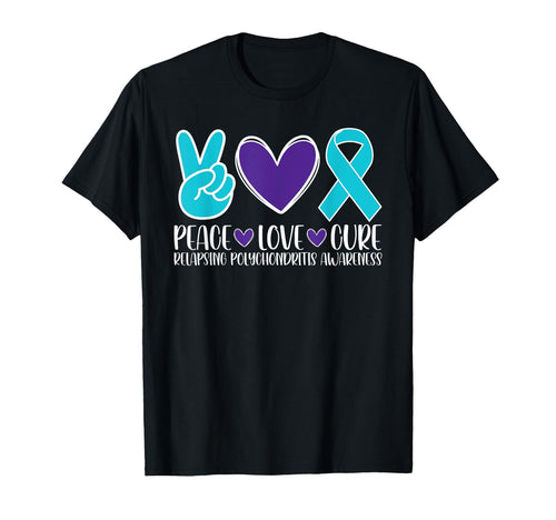 Relapsing Polychondritis Awareness Peace T-Shirt - Trendy Graphic Unisex - T-Shirt, Sweatshirt, Hoodie