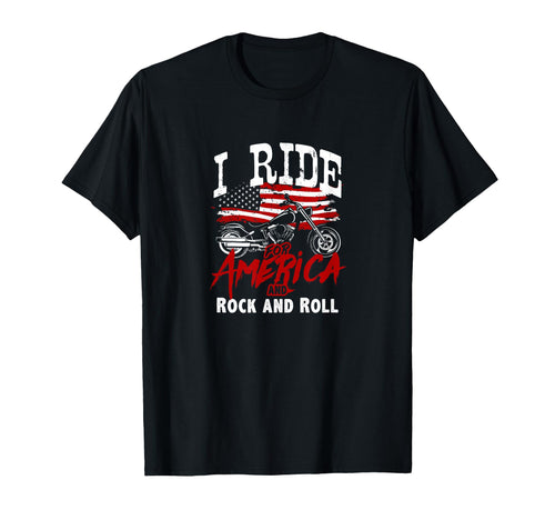 I Ride America And Rock And Roll Rock T-Shirt - Unique Graphic for Adults - T-Shirt, Sweatshirt, Hoodie
