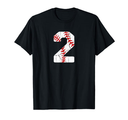 Baseball Player Jersey Number 2 2 Proud T-Shirt - Graphic Print Unisex - T-Shirt, Sweatshirt, Hoodie