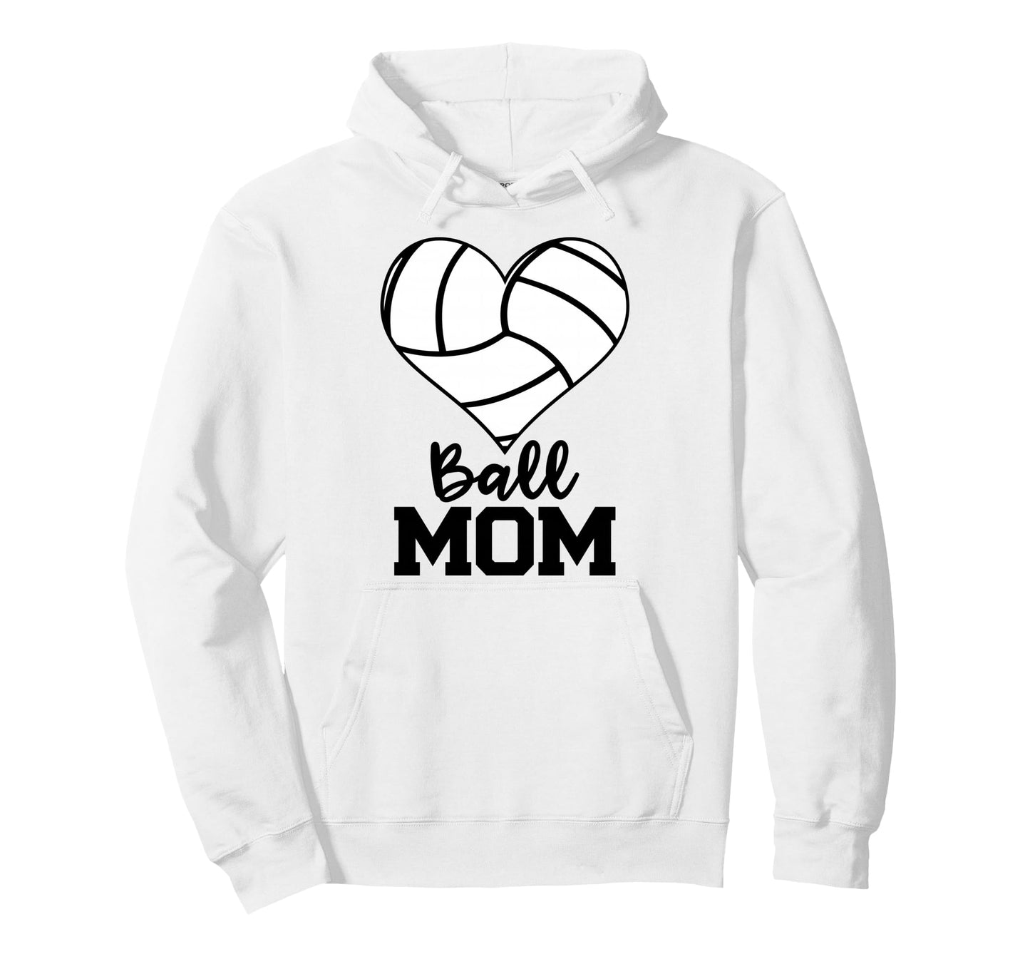 Ball Mom Funny Volleyball Player Mom Gameday Hoodie - Graphic Print Unisex - T-Shirt, Sweatshirt, Hoodie