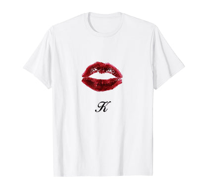 Lips K Coquette Girlcore Y2K Aesthetic T-Shirt - Minimalist Print Men Women - T-Shirt, Sweatshirt, Hoodie