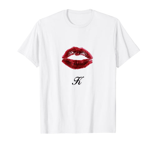 Lips K Coquette Girlcore Y2K Aesthetic T-Shirt - Minimalist Print Men Women - T-Shirt, Sweatshirt, Hoodie