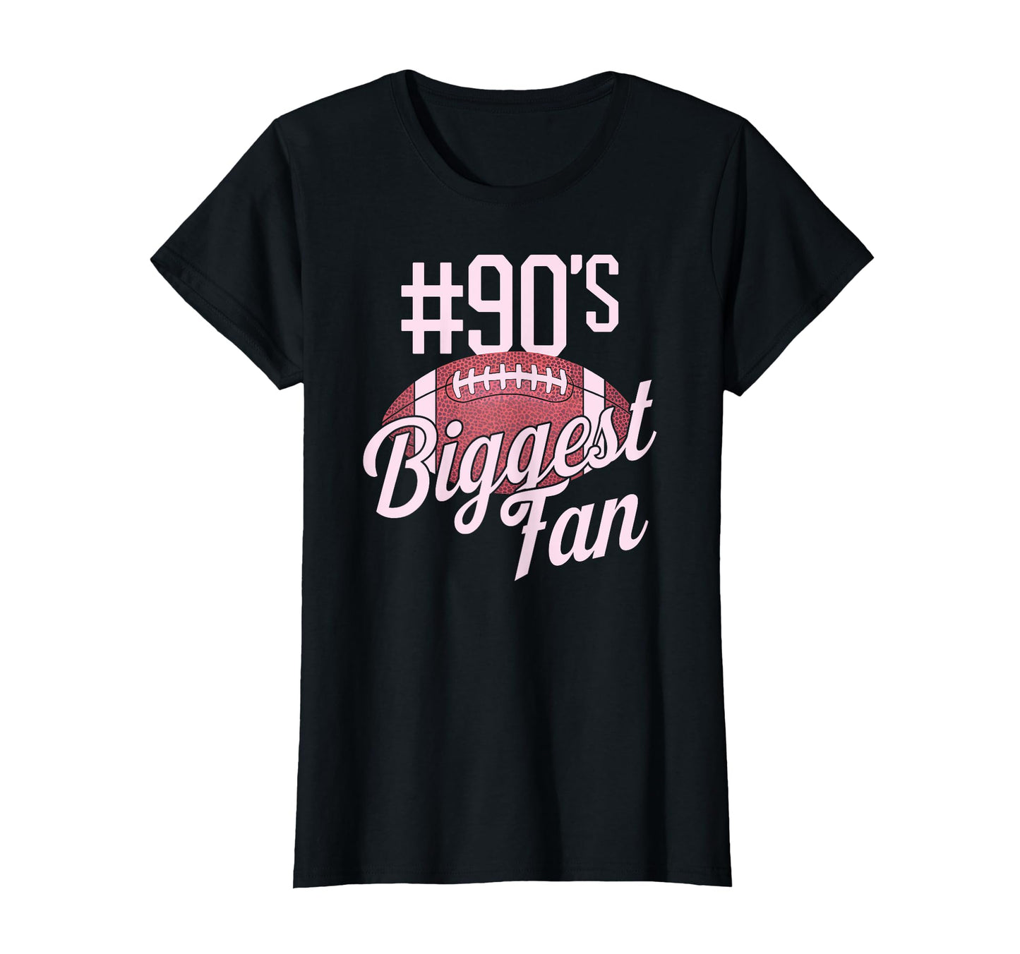 Number 90 Biggest Fan Football Mom T-Shirt - Graphic Print for Adults - T-Shirt, Sweatshirt, Hoodie
