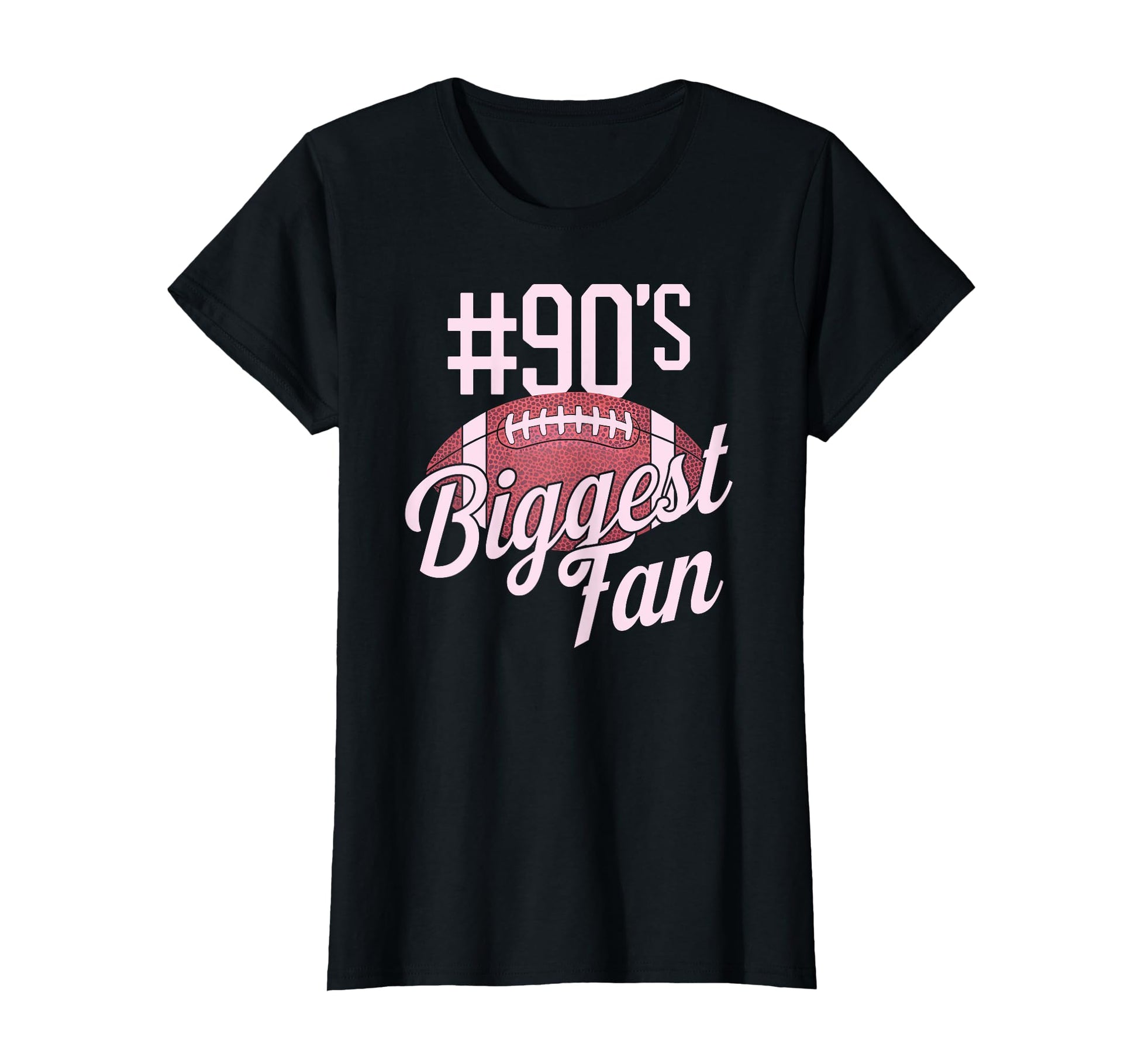 Number 90 Biggest Fan Football Mom T-Shirt - Graphic Print for Adults - T-Shirt, Sweatshirt, Hoodie