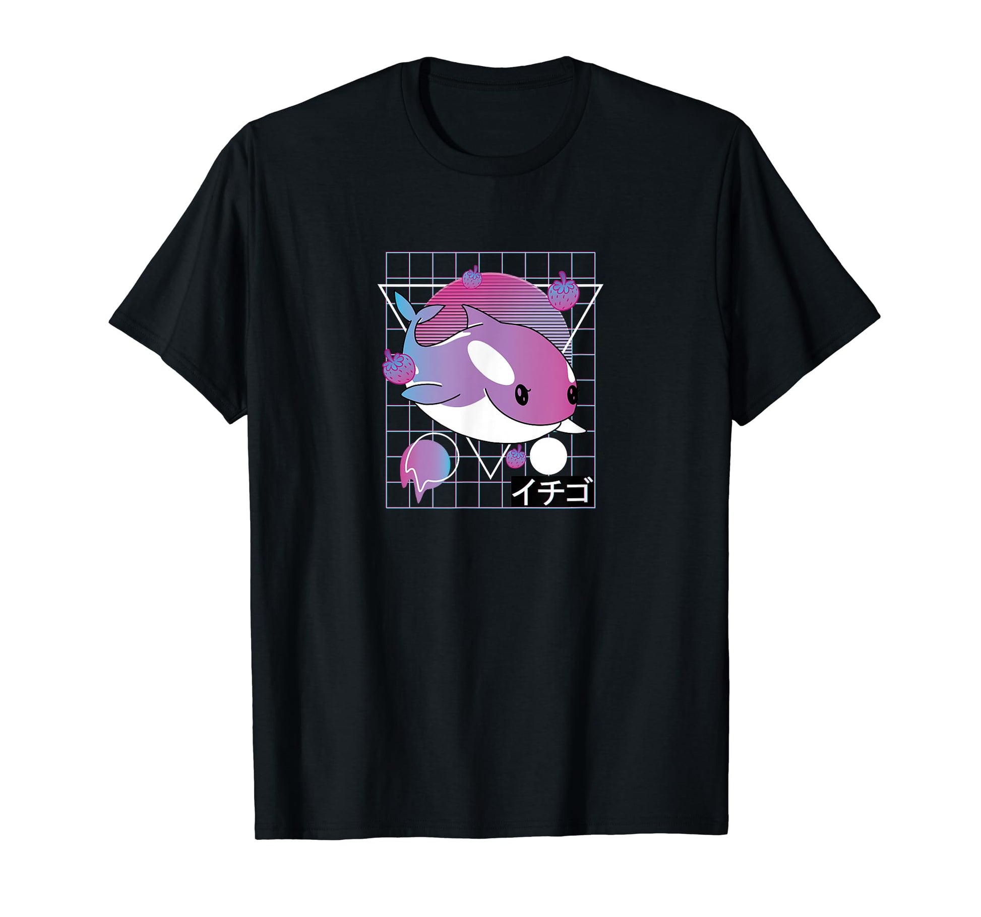 Vaporwave Aesthetic Orca Whale T-Shirt - Custom Art Print Men Women - T-Shirt, Sweatshirt, Hoodie