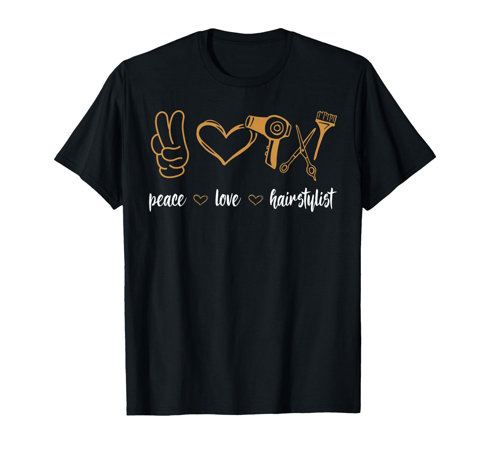 Barber Peace Love Hairstylist T-Shirt - Trendy Graphic for Adults - T-Shirt, Sweatshirt, Hoodie