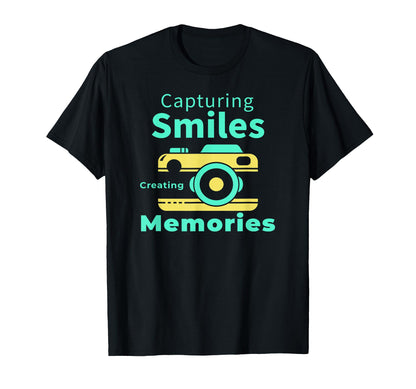 Capturing Smiles Creating Memories T-Shirt - Aesthetic Graphic Men Women - T-Shirt, Sweatshirt, Hoodie