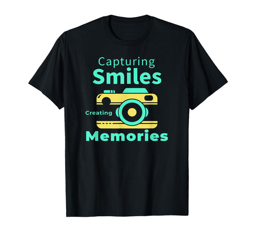 Capturing Smiles Creating Memories T-Shirt - Aesthetic Graphic Men Women - T-Shirt, Sweatshirt, Hoodie