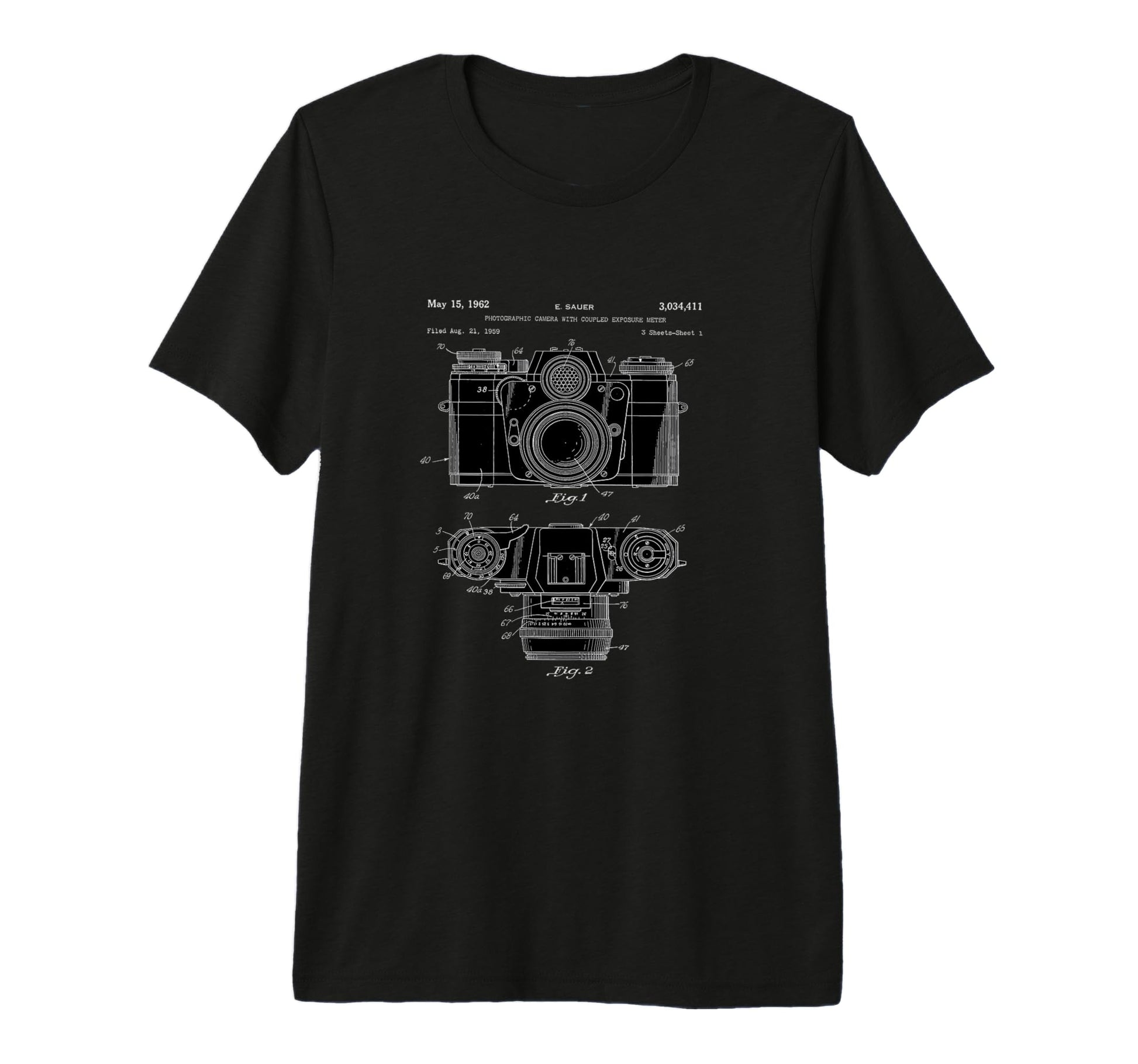 Camera Diagram Unique T-Shirt - Minimalist Print Unisex - T-Shirt, Sweatshirt, Hoodie