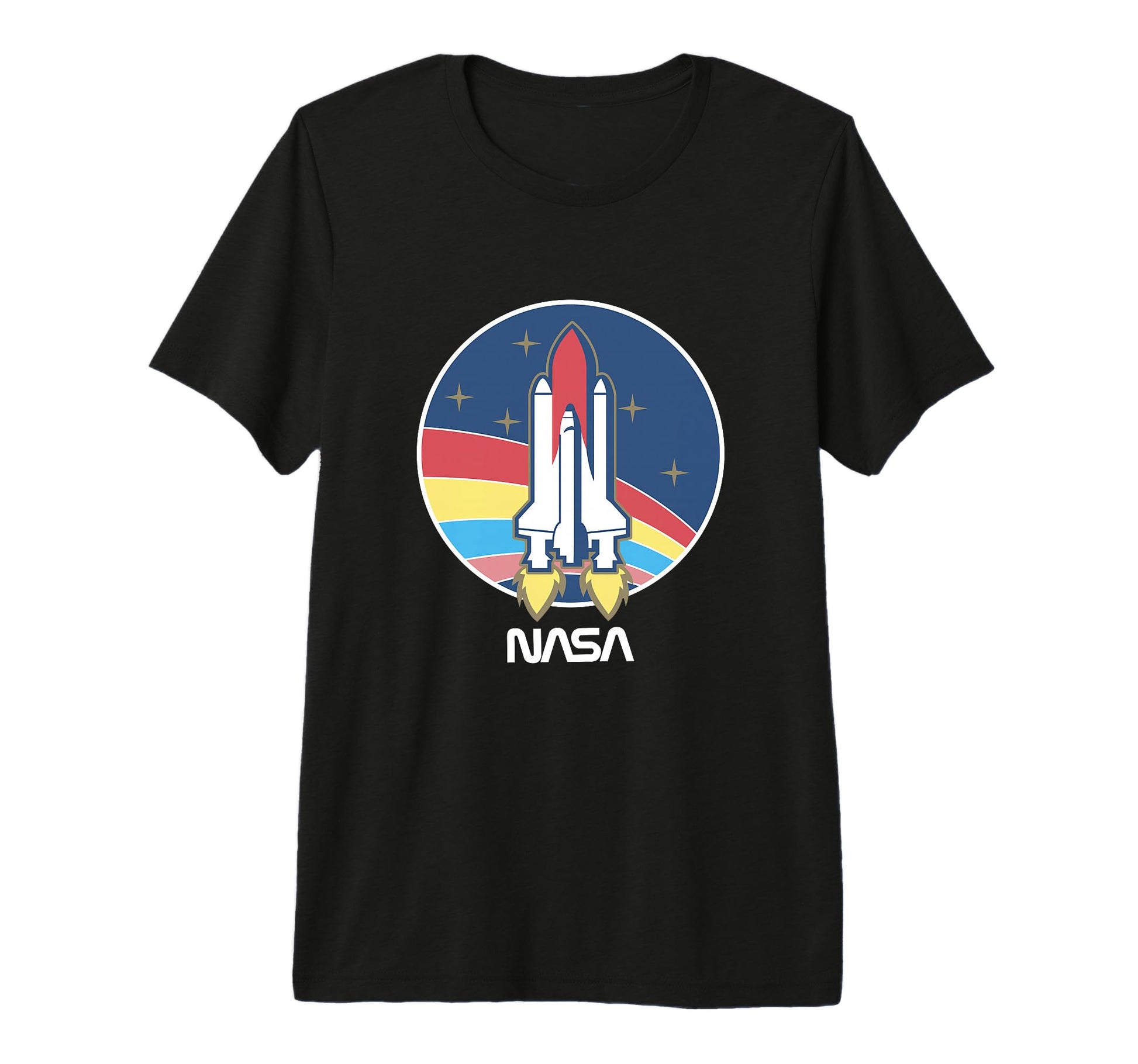 Nasa Space Shuttle Rainbow Faded T-Shirt - Fun Novelty Design Unisex - T-Shirt, Sweatshirt, Hoodie