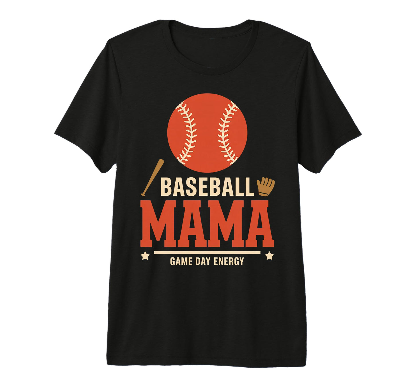 Baseball Mama Game Day Energy Sport Mom T-Shirt - Trendy Graphic Men Women - T-Shirt, Sweatshirt, Hoodie
